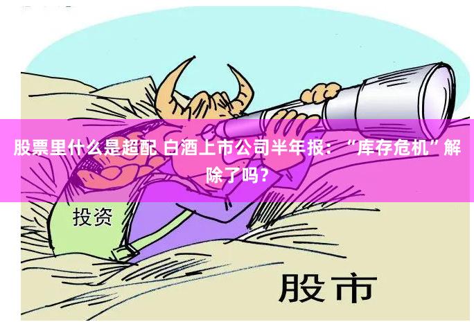 股票里什么是超配 白酒上市公司半年报：“库存危机”解除了吗？